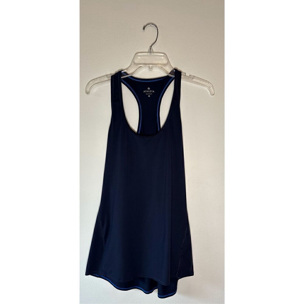 Athleta women’s navy blue racerback tank top size Medium #43-1313